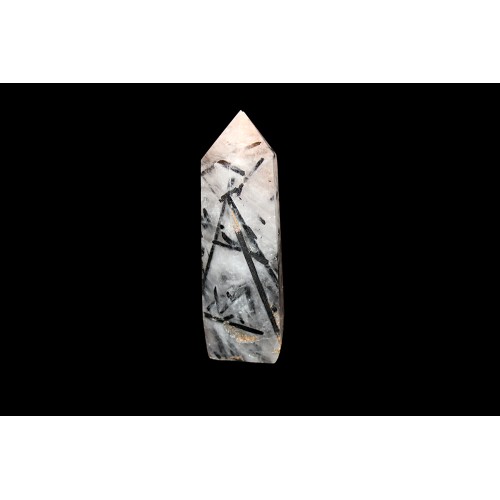 минерал Кварц с турмалином 1.5х2.5х7.5 см