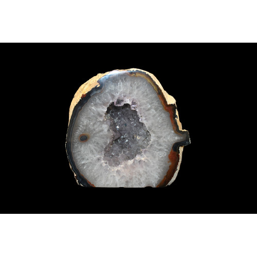 минерал Агат сердолик с аметистовой жеодой 8х15.5х15 см