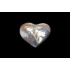 минерал Агат сапфирин с цитриновой жеодой сердце 4х6х2 см