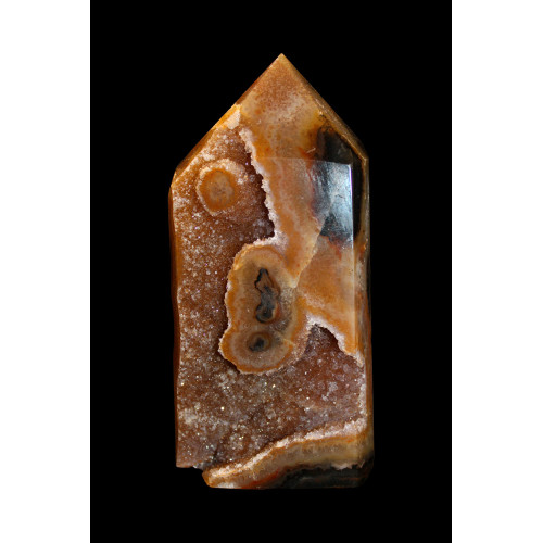 минерал Агат сердолик с кварцевой жеодой кристалл 4х6.5х14.5см