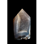 минерал Агат сапфирин с кварцевой жеодой кристалл 4х5х9.5см