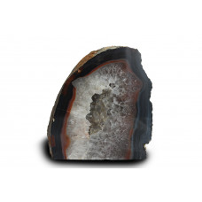 минерал Агат черный с кварцевой жеодой 5х12х14 см