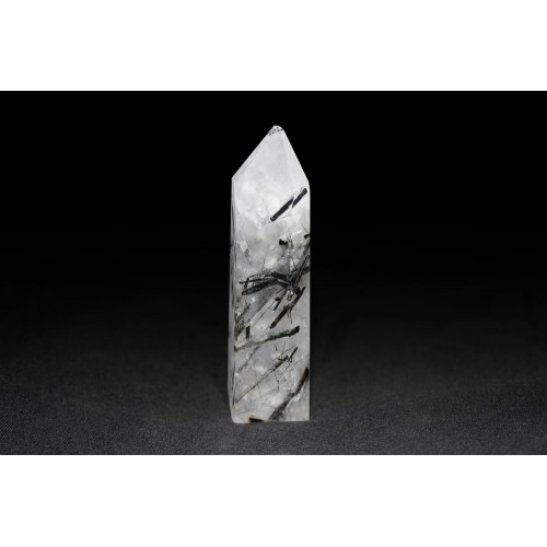 минерал Кварц с турмалином 2х1.5х7.5 см